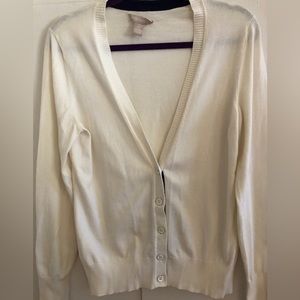 Banana Republic ivory cardigan L large